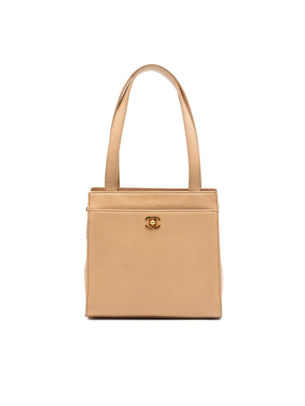 Chanel Cc Caviar Turn Lock Tote Pre- #290387C19B